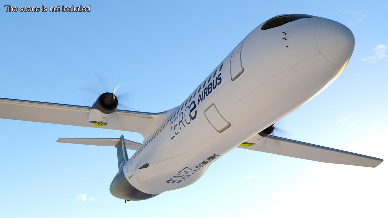 3D Airbus ZEROe Turboprop Rigged for Maya model