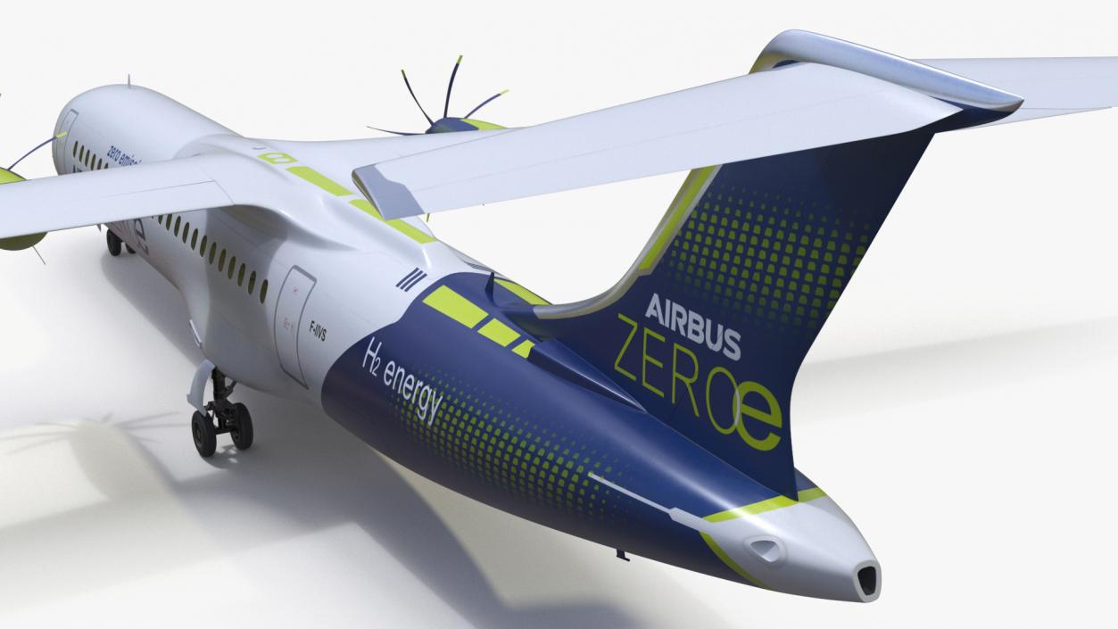 3D Airbus ZEROe Turboprop Rigged for Maya model