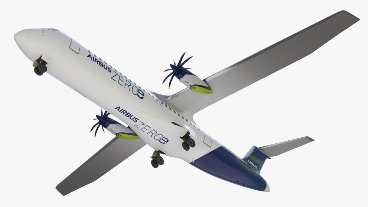 3D Airbus ZEROe Turboprop Rigged for Maya model