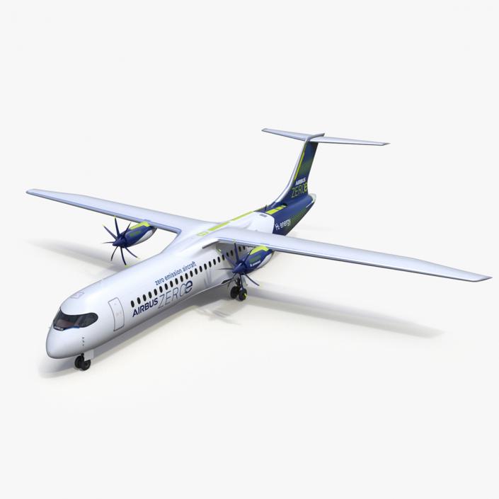 3D Airbus ZEROe Turboprop Rigged for Maya model