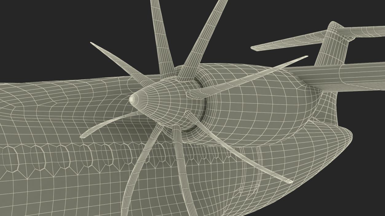 3D Airbus ZEROe Turboprop Rigged for Maya model