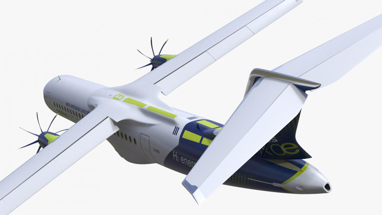 3D Airbus ZEROe Turboprop Rigged for Maya model