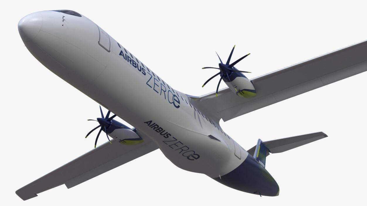 3D Airbus ZEROe Turboprop Rigged for Maya model