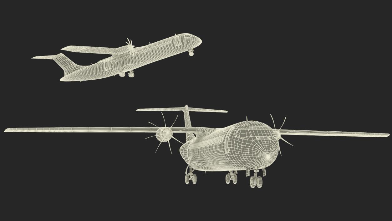 3D Airbus ZEROe Turboprop Rigged for Maya model