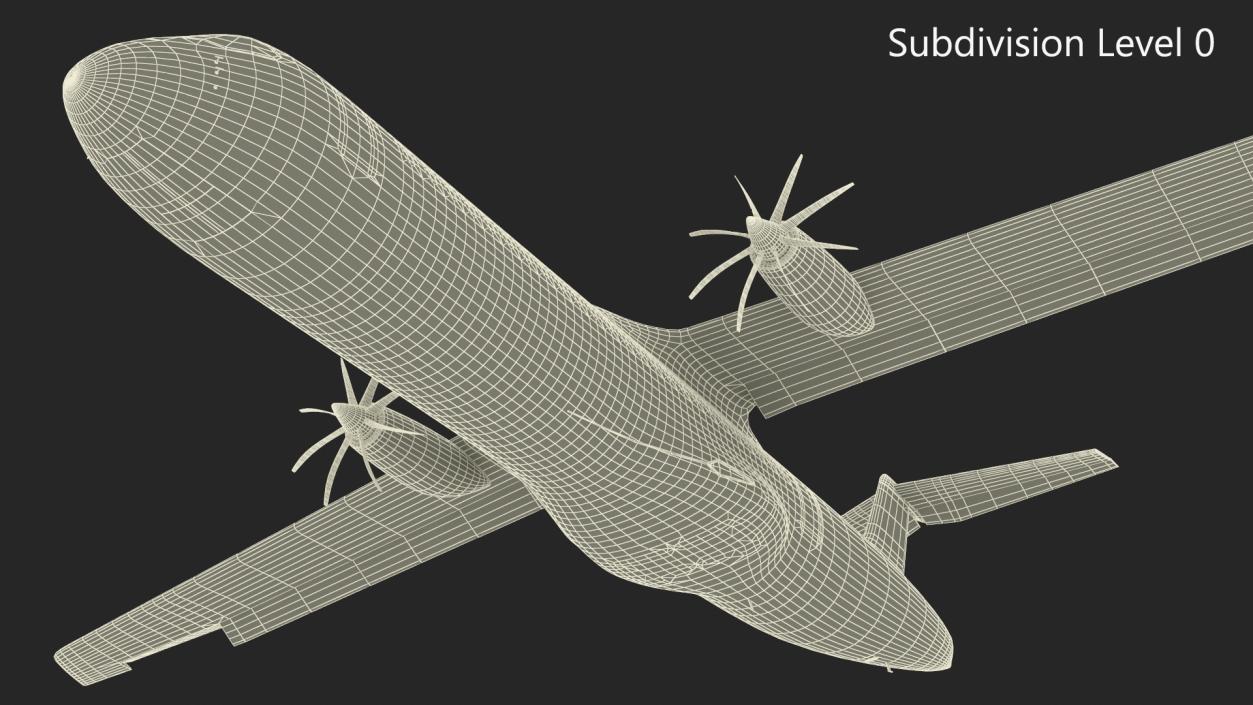 3D Airbus ZEROe Turboprop Rigged for Maya model