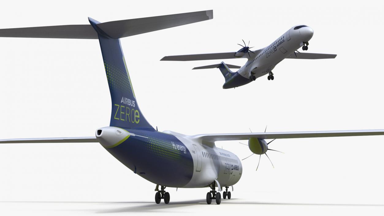 3D Airbus ZEROe Turboprop Rigged for Maya model