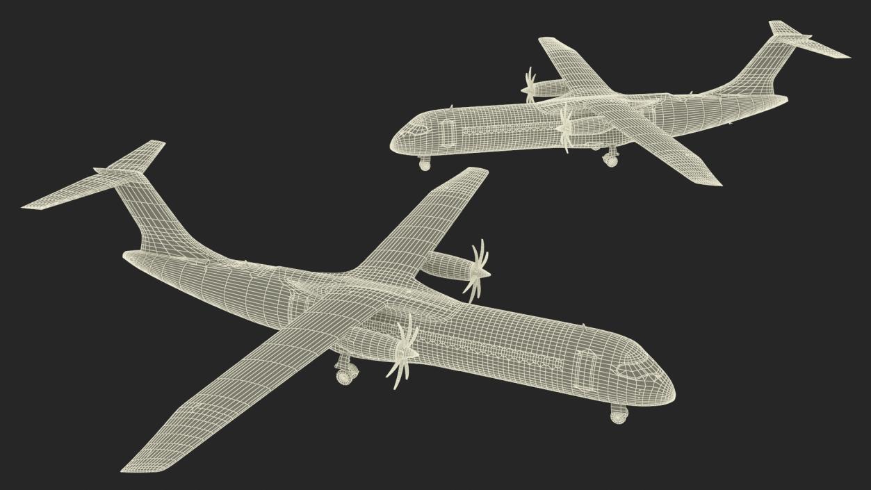 3D Airbus ZEROe Turboprop Rigged for Maya model