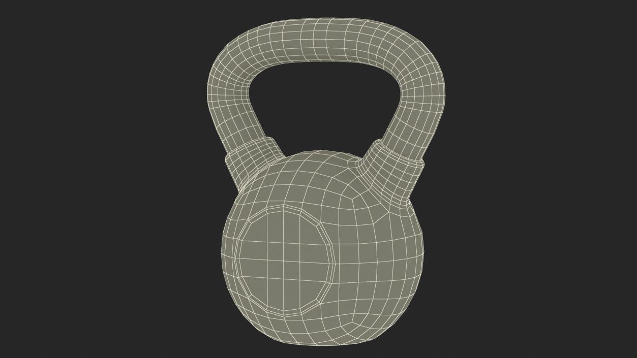 3D model Vinyl Coated Wide Handle Kettlebell 32kg