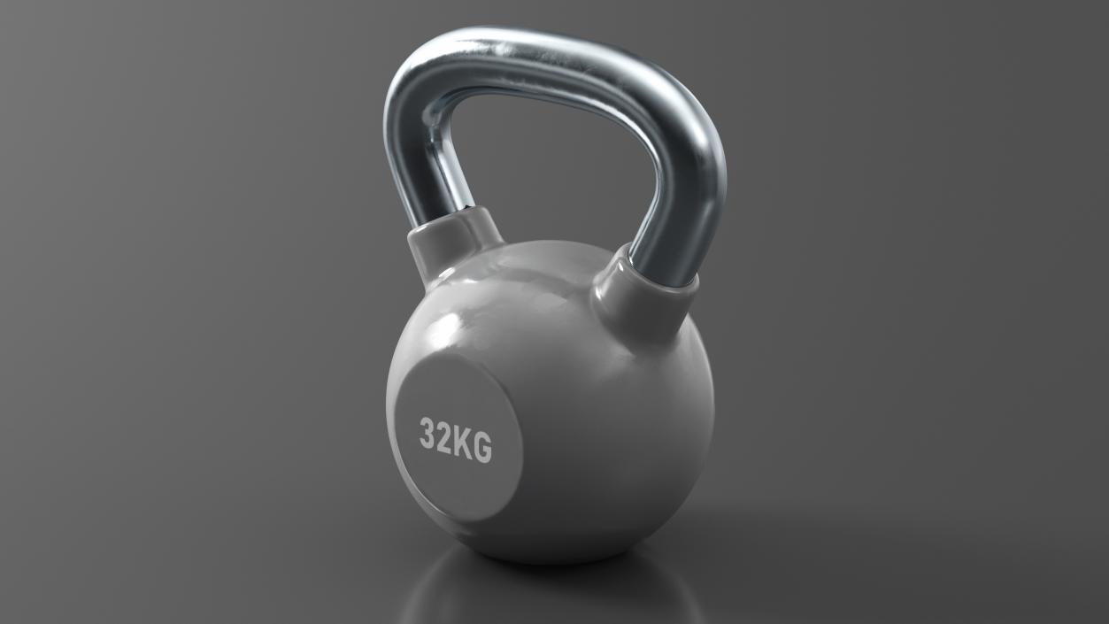 3D model Vinyl Coated Wide Handle Kettlebell 32kg