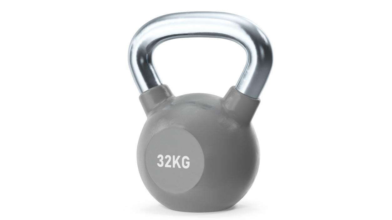 3D model Vinyl Coated Wide Handle Kettlebell 32kg