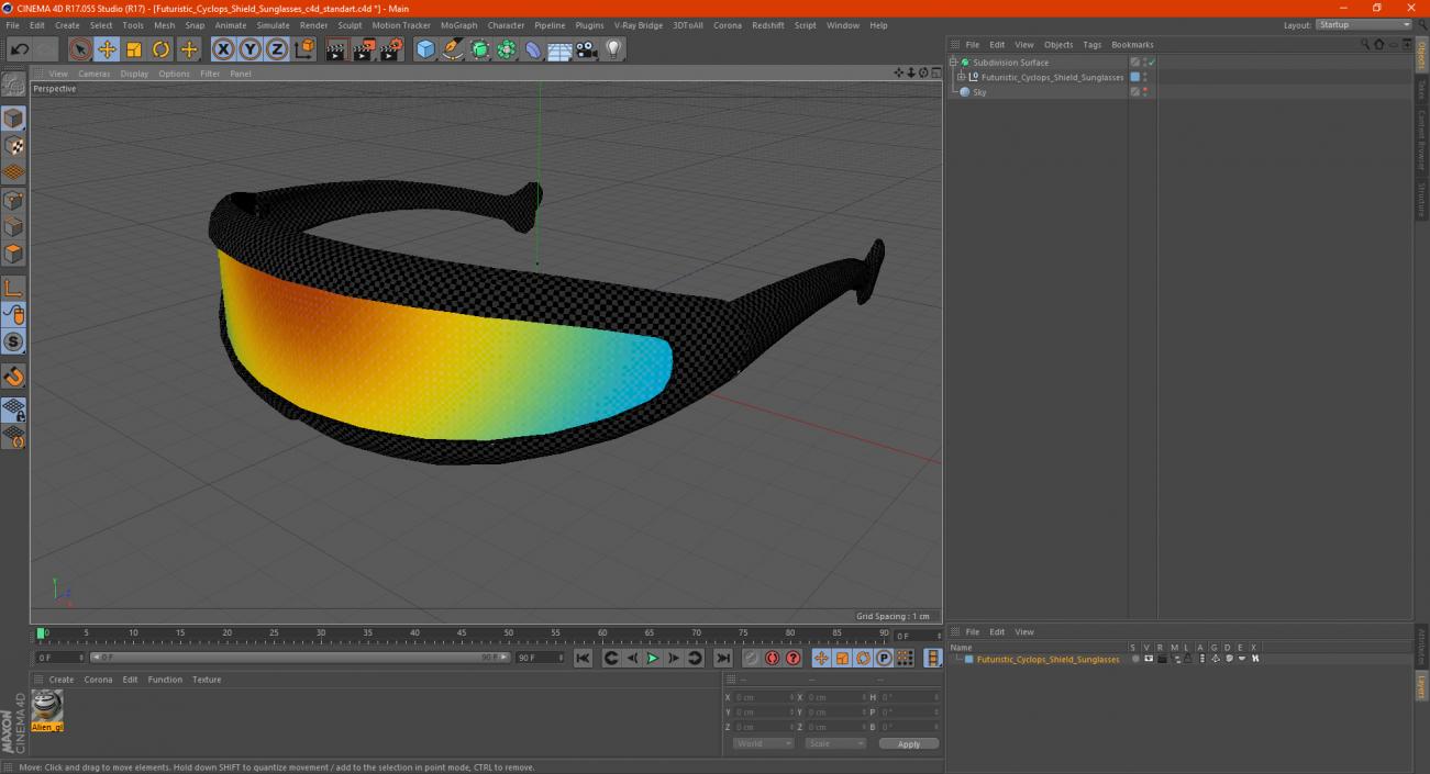 3D Futuristic Cyclops Shield Sunglasses