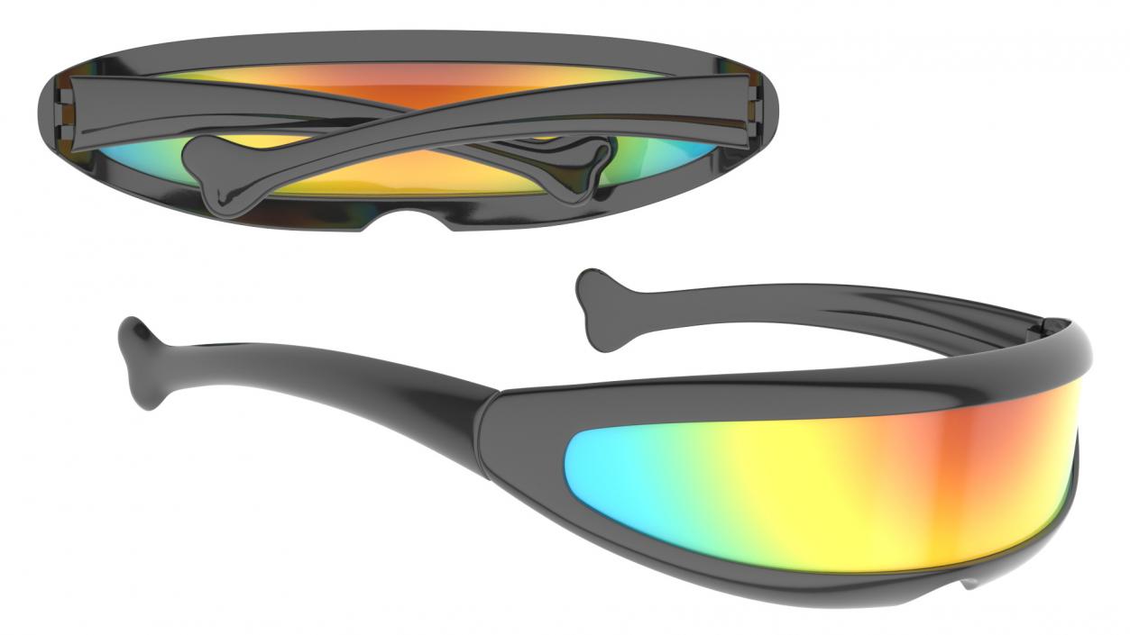 3D Futuristic Cyclops Shield Sunglasses