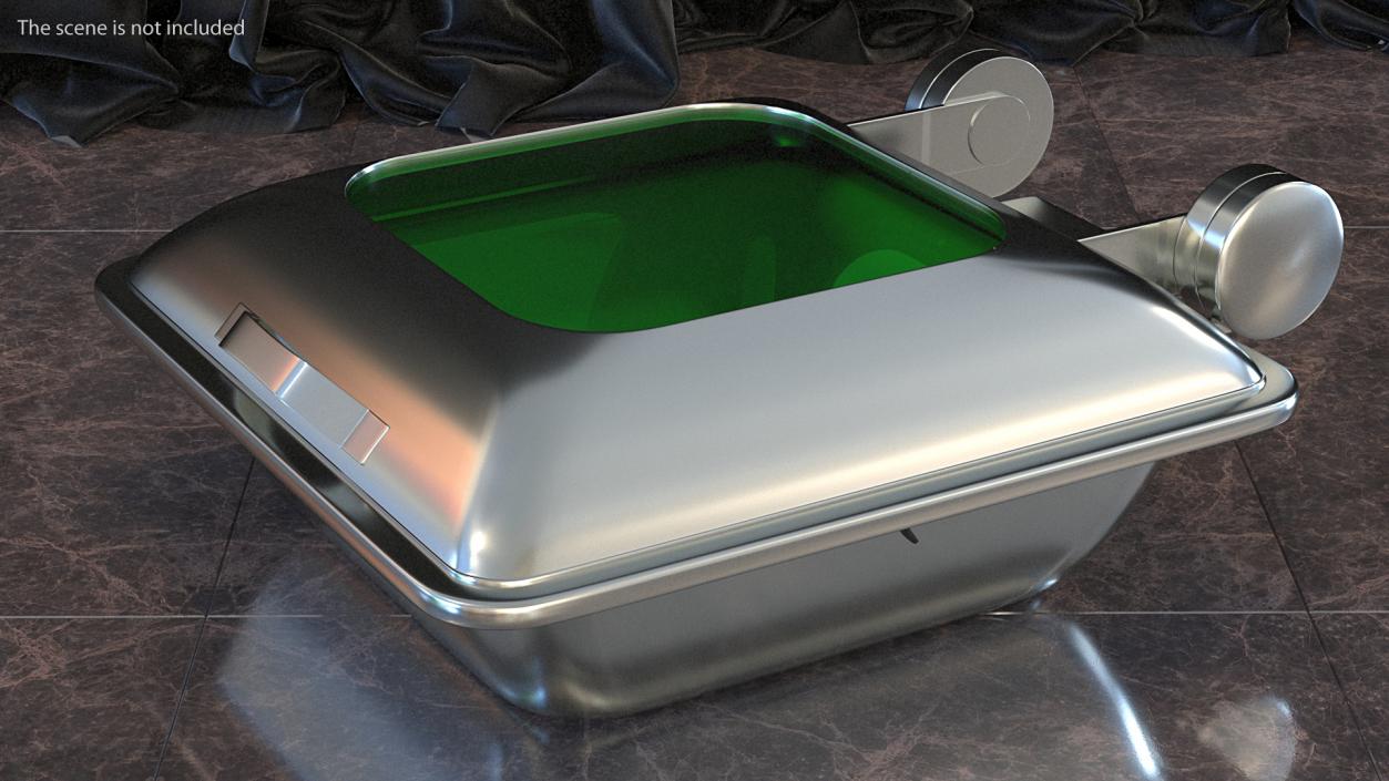 3D Square Induction Chafer with Glass Top model