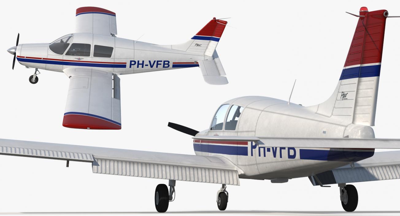 Private Aircraft Piper PA-28 Cherokee 3D