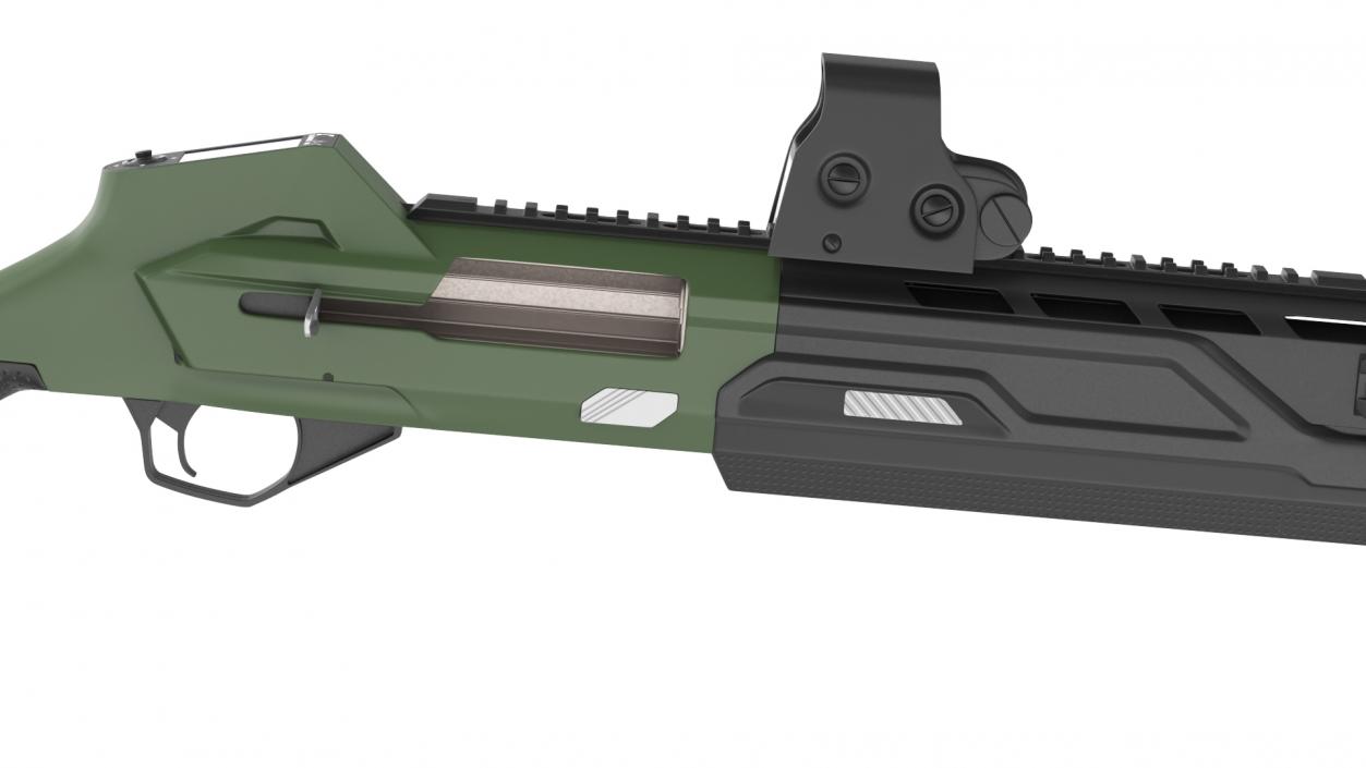 3D model Futuristic Shotgun MP 155 Ultima Kalashnikov Green