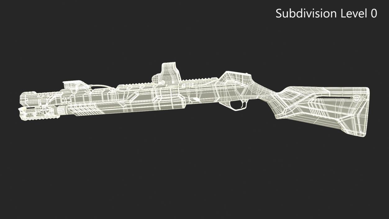 3D model Futuristic Shotgun MP 155 Ultima Kalashnikov Green