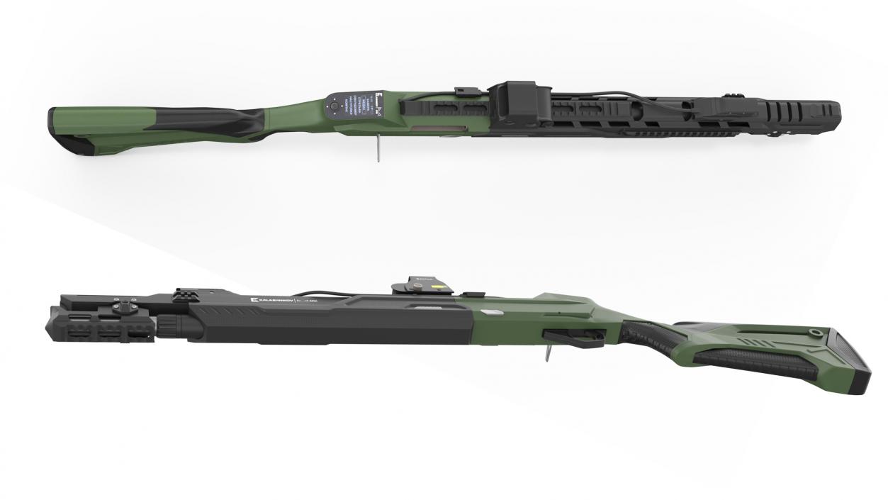 3D model Futuristic Shotgun MP 155 Ultima Kalashnikov Green