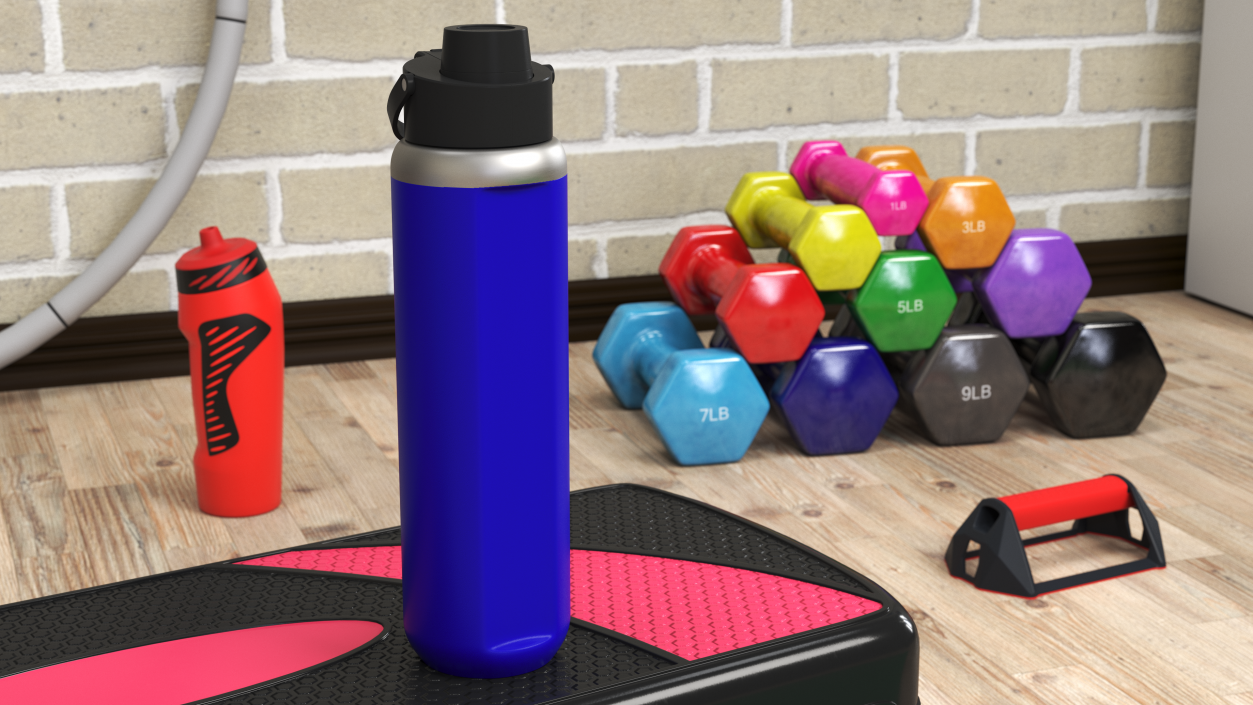 Sports Bottle Blue Close 3D model