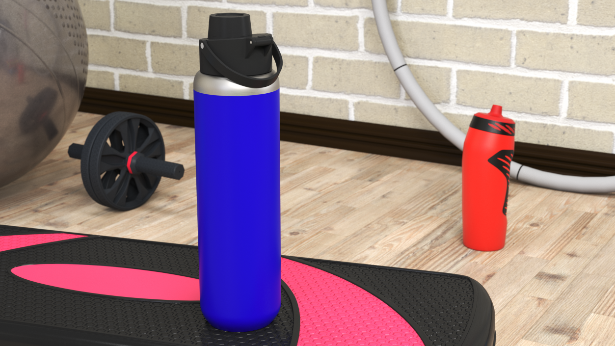 Sports Bottle Blue Close 3D model