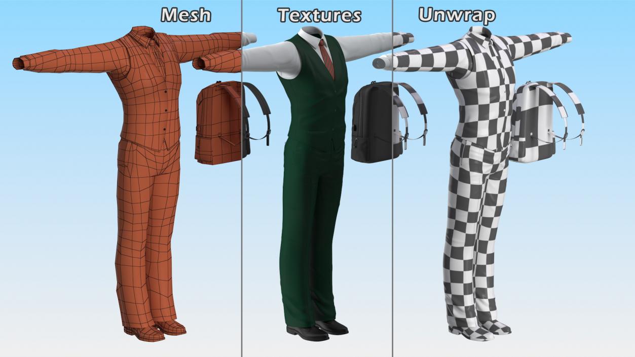 Teenage School Uniform 3D