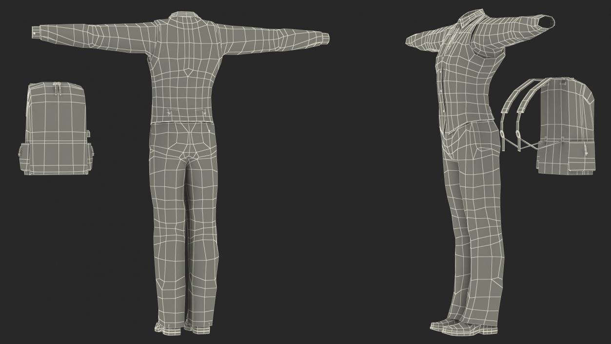 Teenage School Uniform 3D