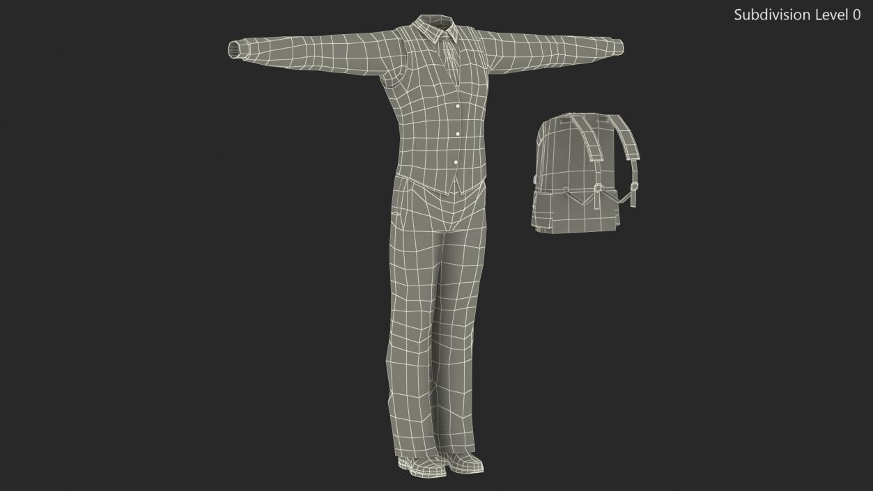 Teenage School Uniform 3D