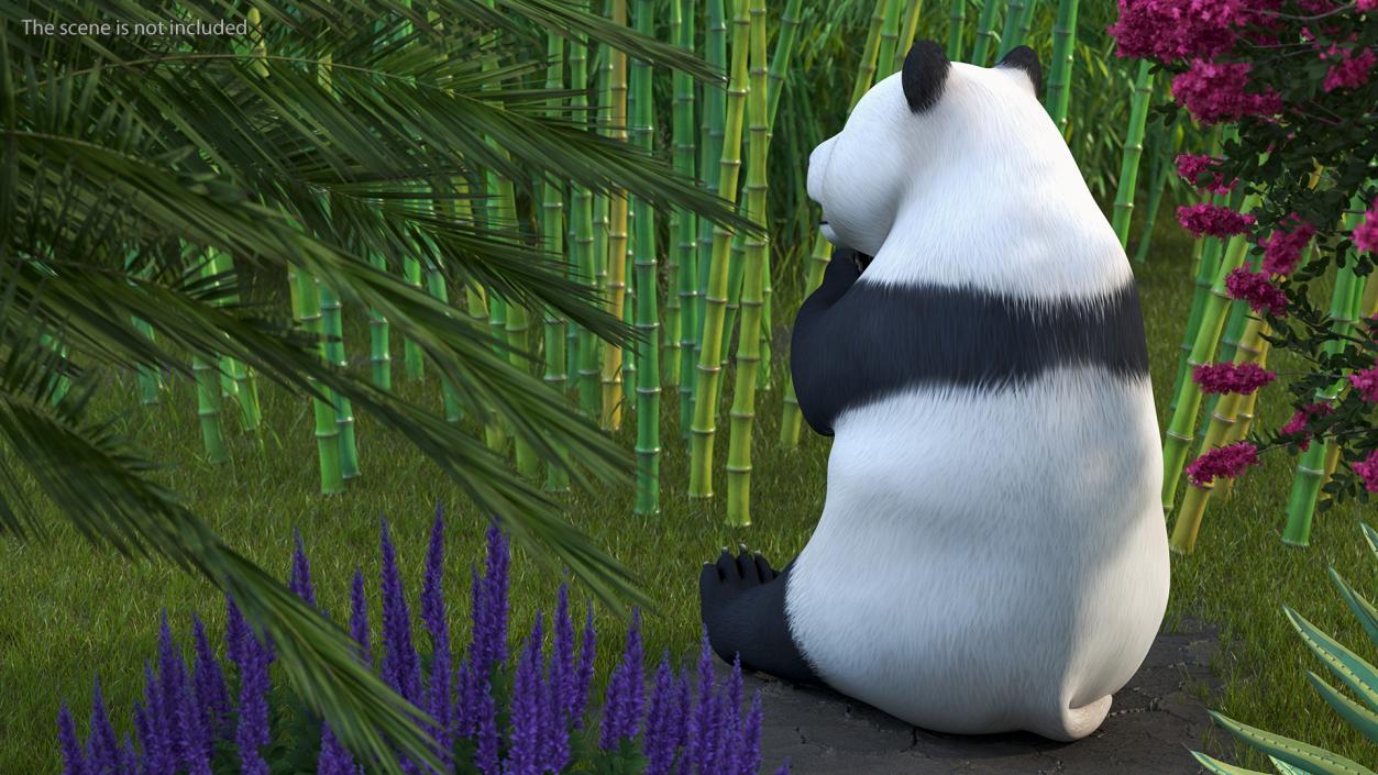 Giant Panda Sitting Pose 3D model