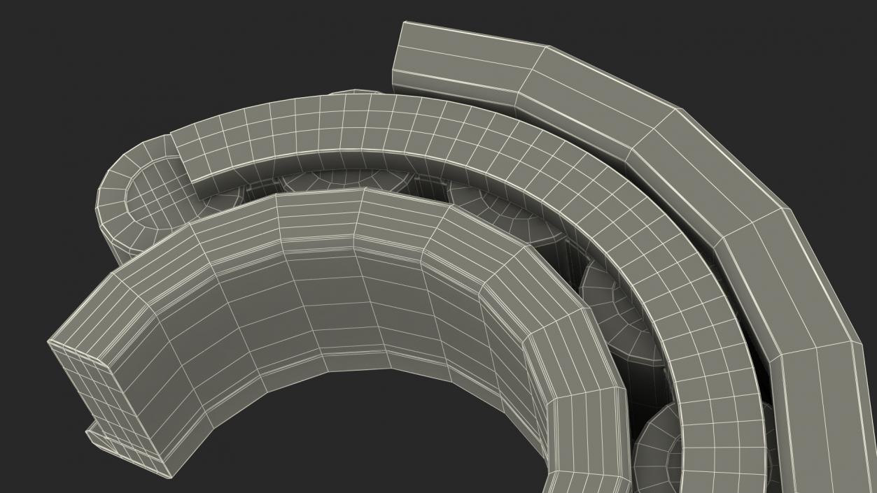 Roller Bearings Cut Inside Collection 3D