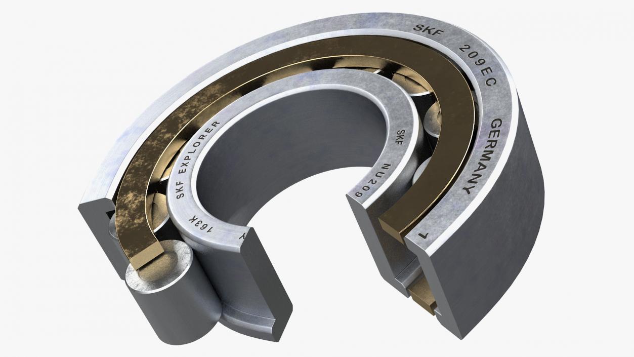 Roller Bearings Cut Inside Collection 3D