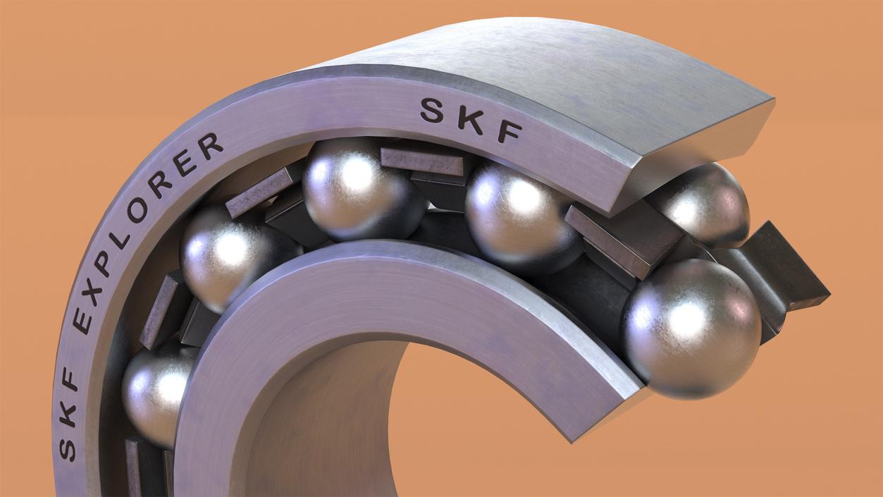 Roller Bearings Cut Inside Collection 3D