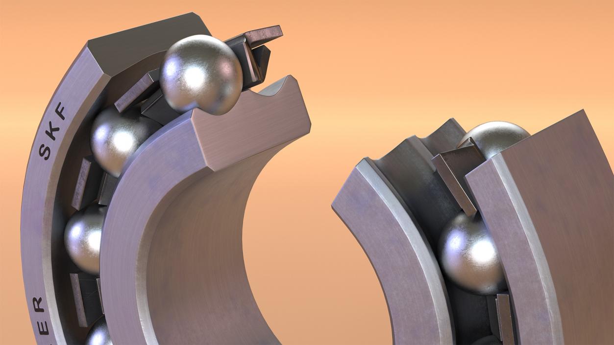 Roller Bearings Cut Inside Collection 3D