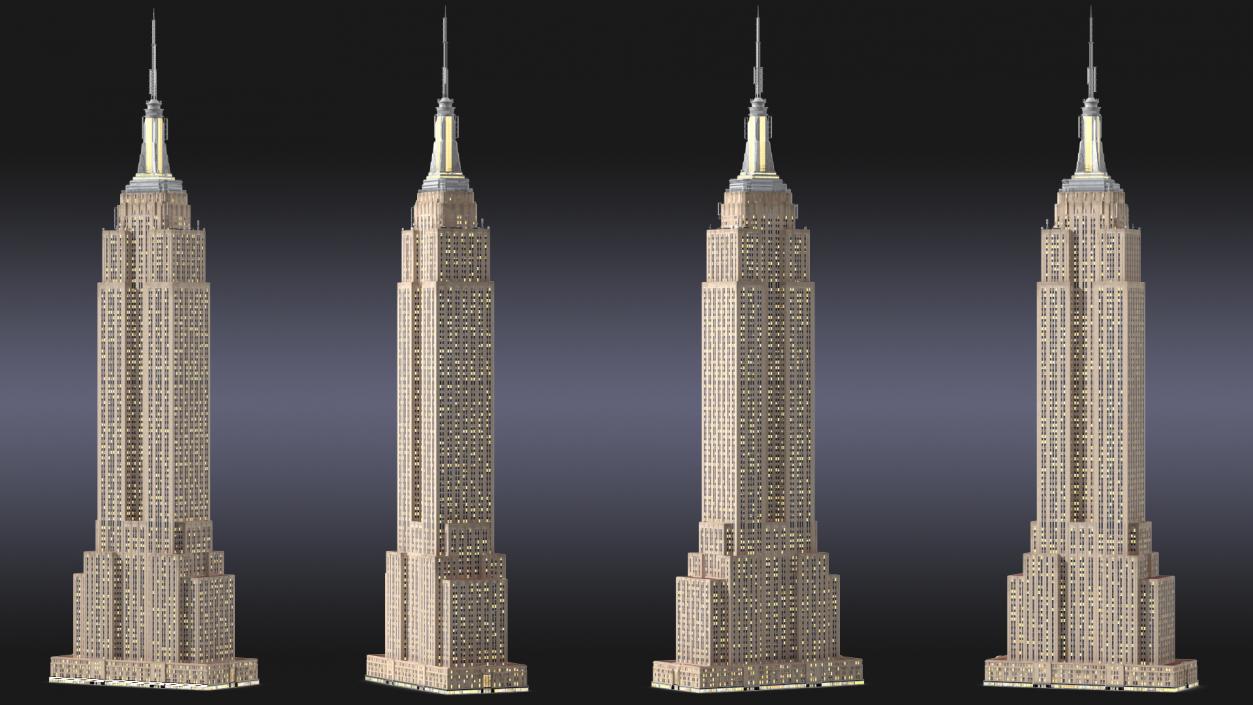 3D model Night Glow Skyscrapers Collection 2