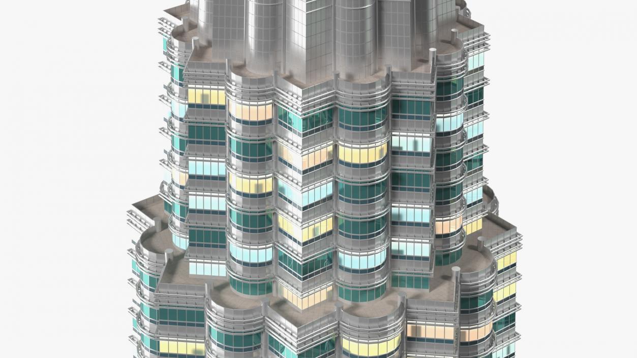 3D model Night Glow Skyscrapers Collection 2