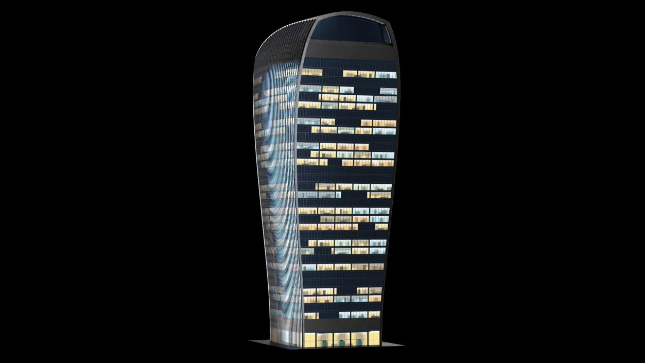 3D model Night Glow Skyscrapers Collection 2