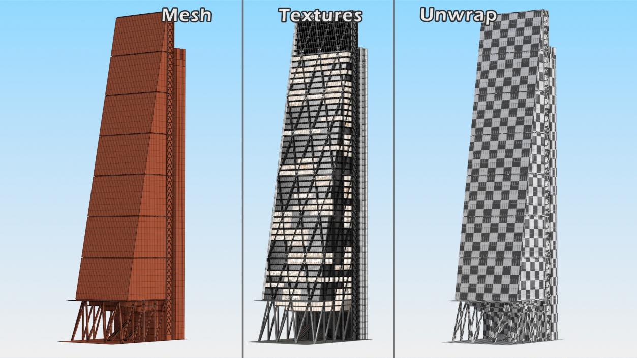 3D model Night Glow Skyscrapers Collection 2