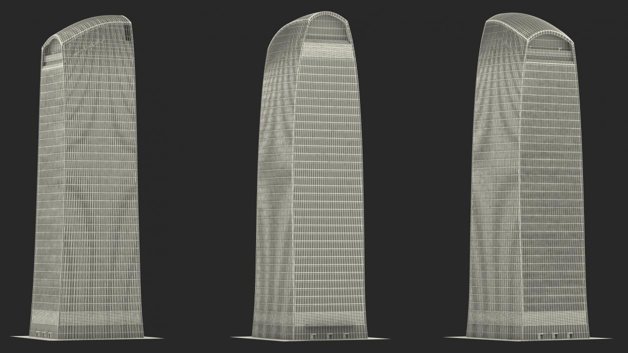 3D model Night Glow Skyscrapers Collection 2