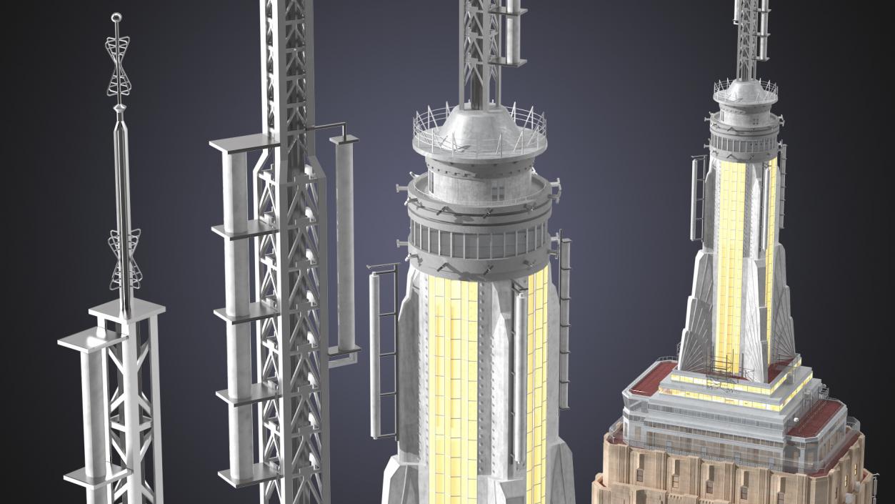 3D model Night Glow Skyscrapers Collection 2