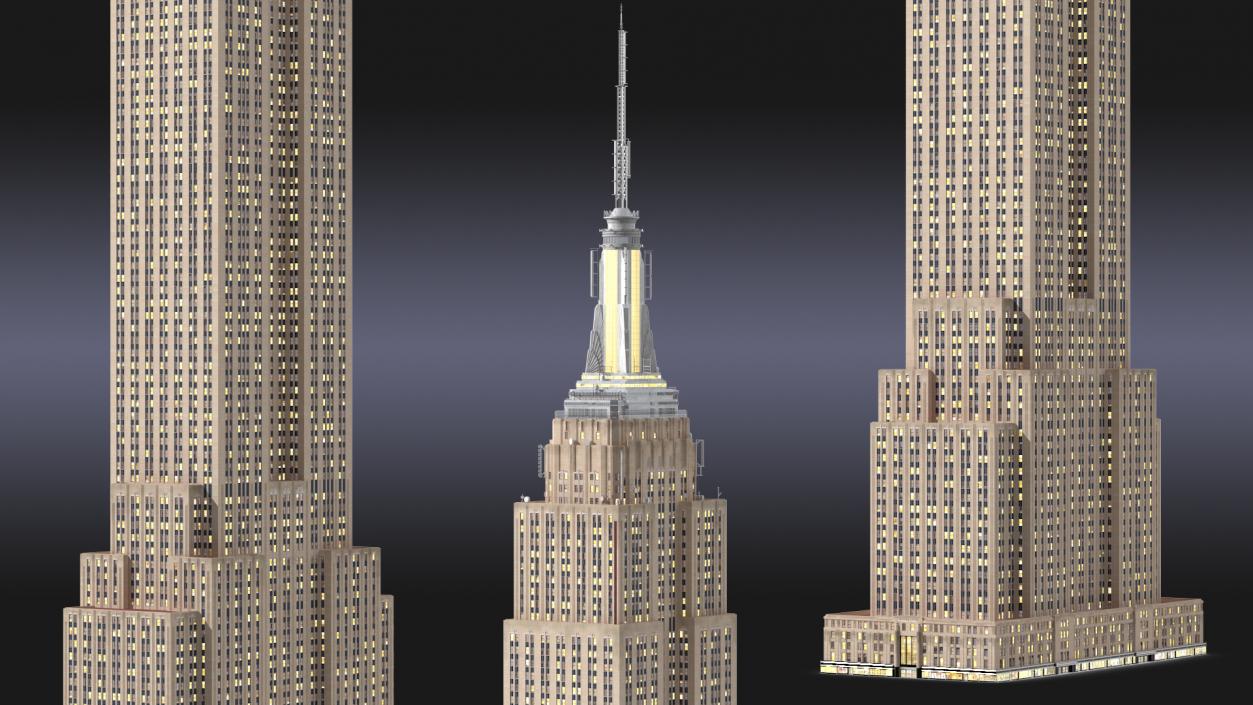 3D model Night Glow Skyscrapers Collection 2