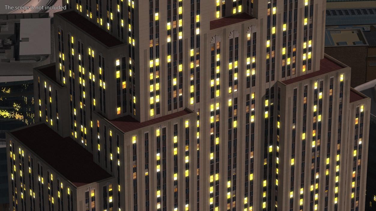 3D model Night Glow Skyscrapers Collection 2