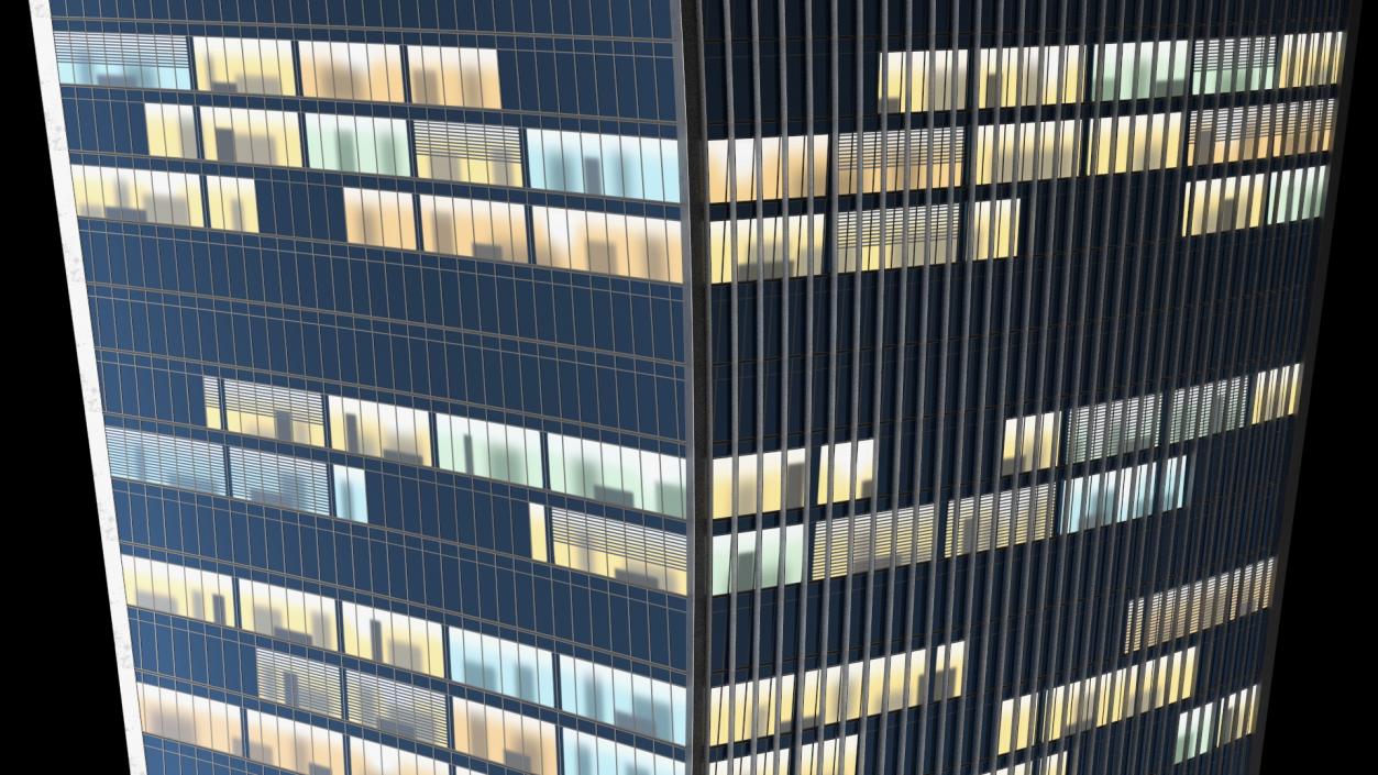 3D model Night Glow Skyscrapers Collection 2