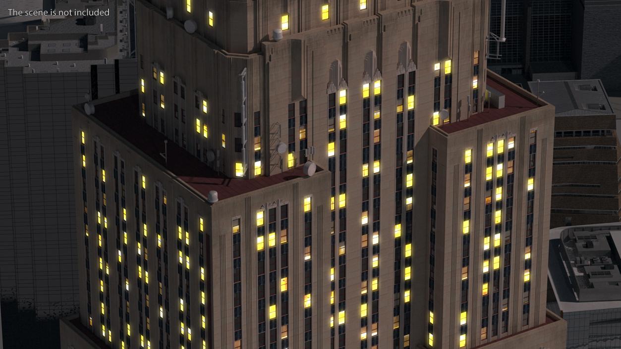 3D model Night Glow Skyscrapers Collection 2