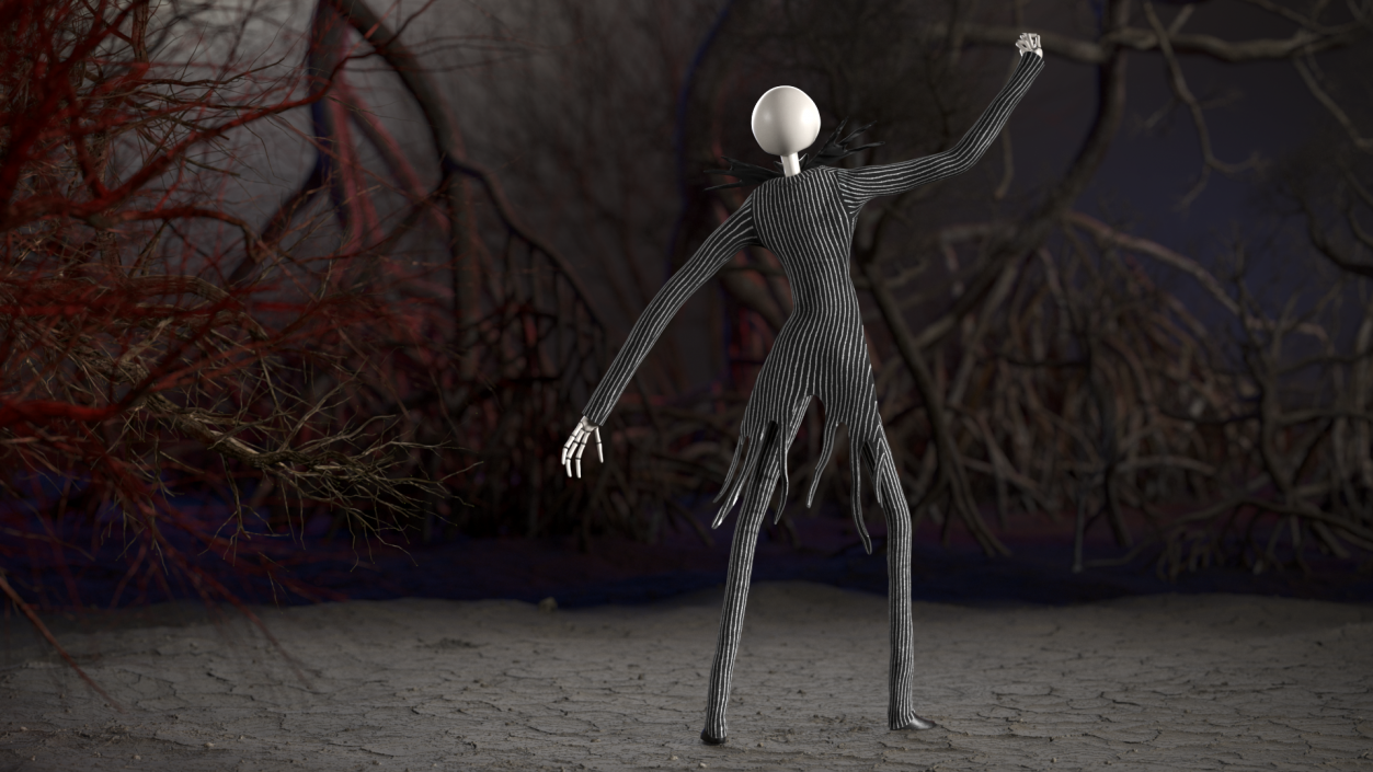 Angry Jack Skellington Character 3D