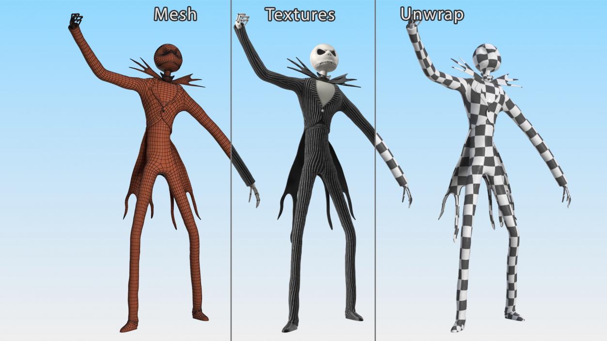 Angry Jack Skellington Character 3D