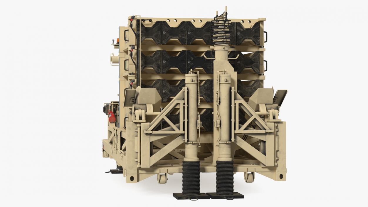 3D Iron Dome Mobile Air Defense System Folded Position