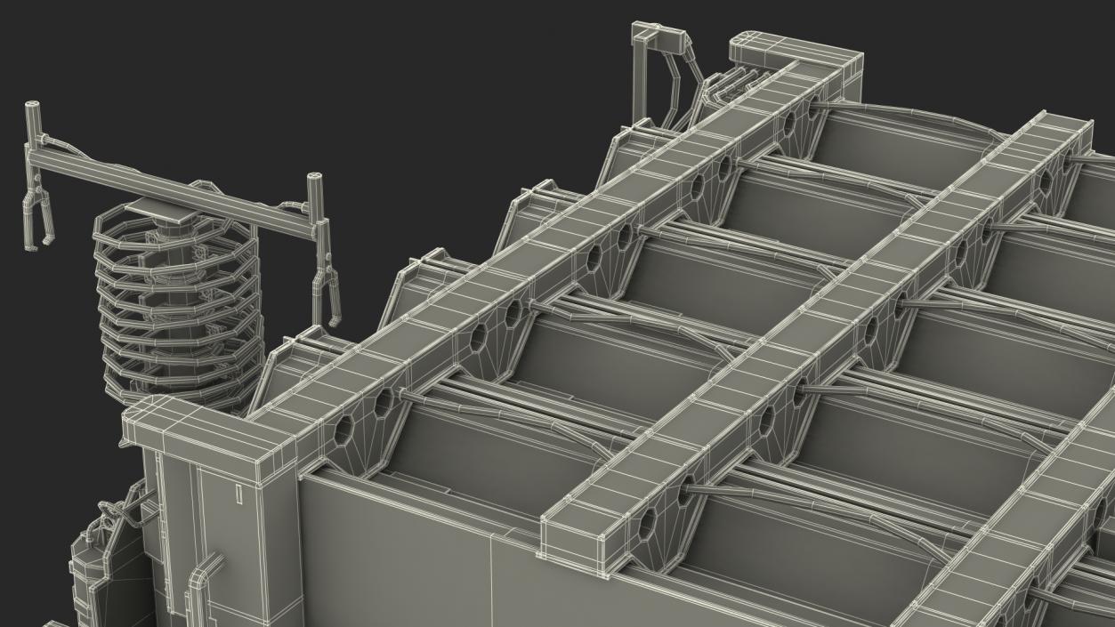 3D Iron Dome Mobile Air Defense System Folded Position