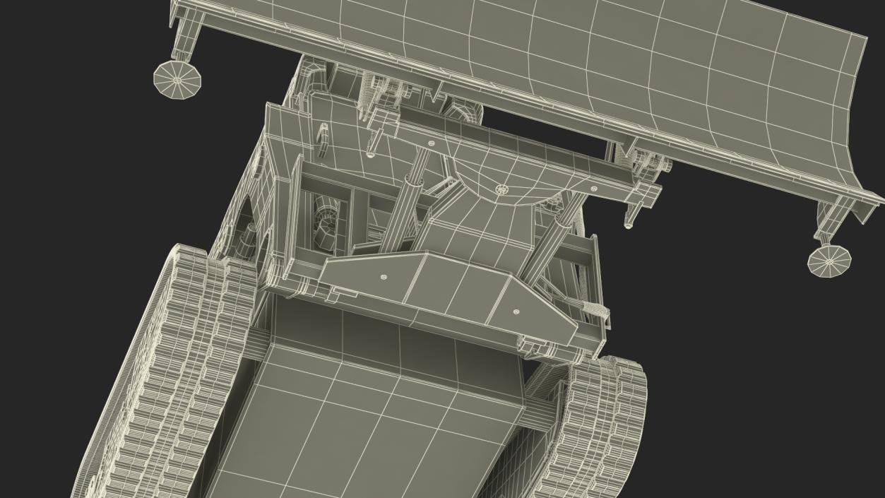 Tracked Skid Steer Bobcat With Dozer Blade 3D