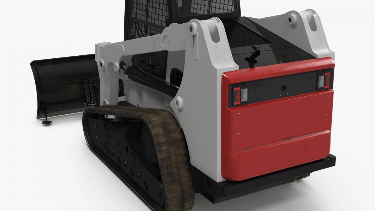 Tracked Skid Steer Bobcat With Dozer Blade 3D