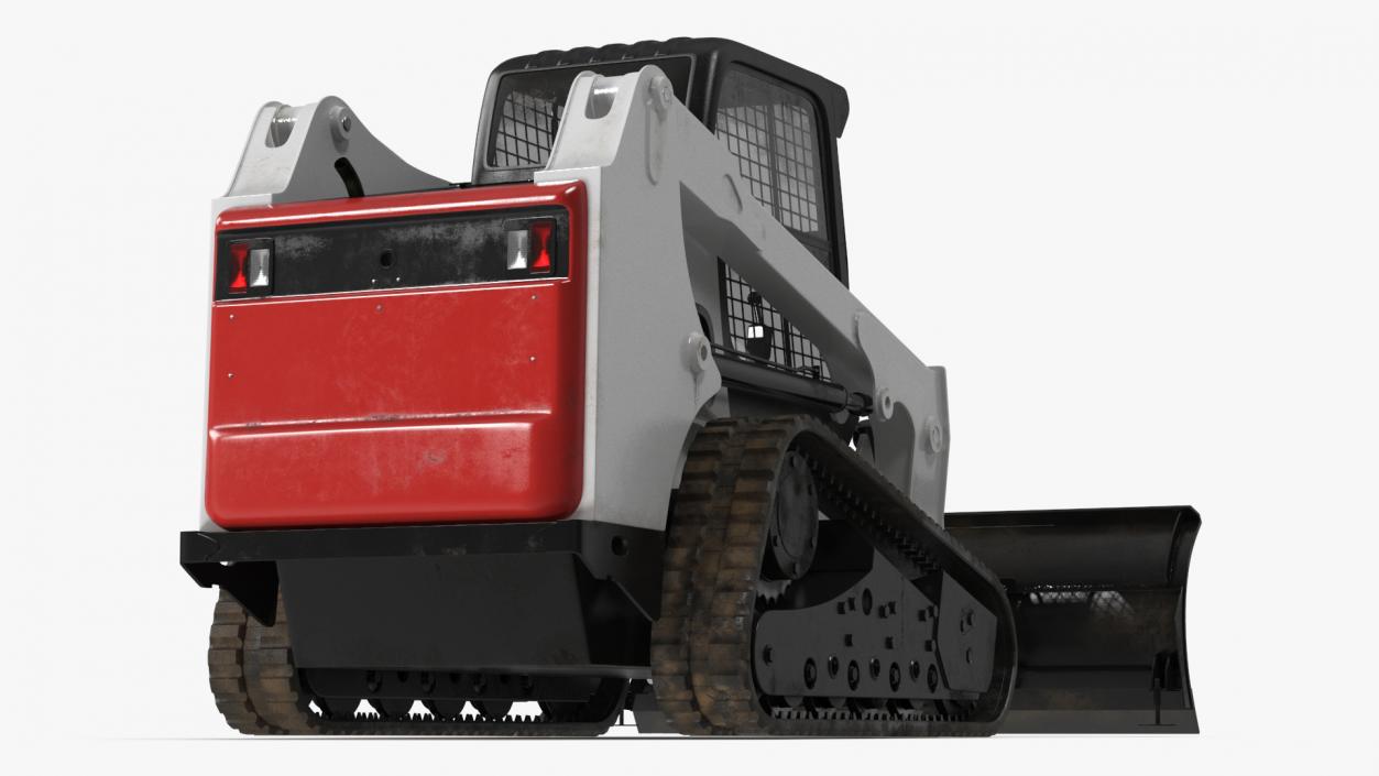 Tracked Skid Steer Bobcat With Dozer Blade 3D