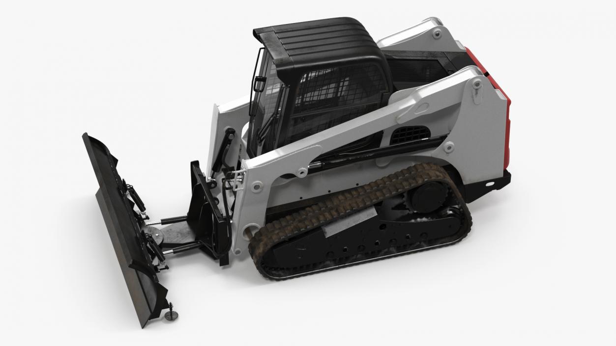 Tracked Skid Steer Bobcat With Dozer Blade 3D