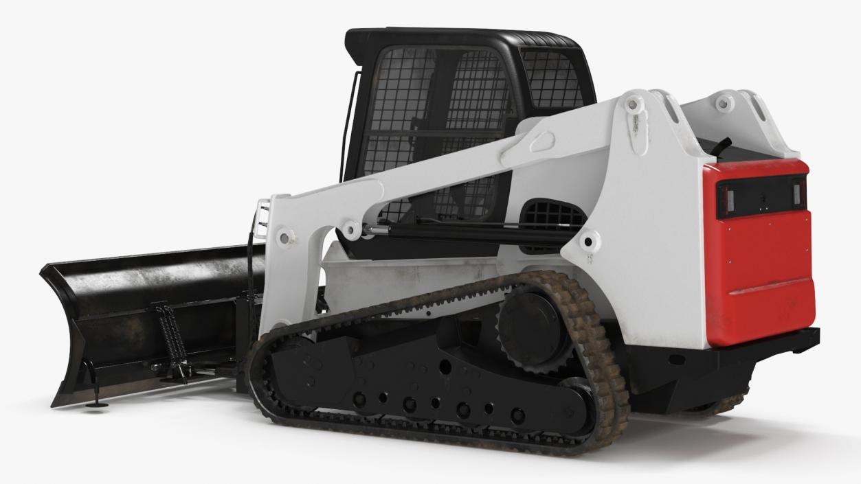 Tracked Skid Steer Bobcat With Dozer Blade 3D